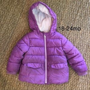 Girls’ Purple Old Navy Puffer Jacket